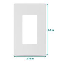 直角型プラスチック 1 ギャング 壁プレート スクリューレスマット 完成品