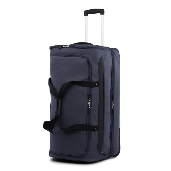 Double Layered Rolling Trolley Duffel Bag  20-25kgs Load With Seperate Storage Cubes