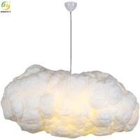 Art Cotton Modern Chandelier Ash créatif/blanc laiteux/Grey For Children Room