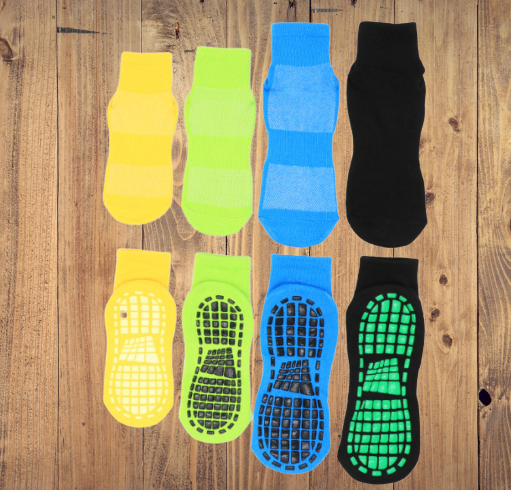 OEM Trampoline Grip Socks Ulimate Air Trampoline Park Non Slip Jumping Socks Unisex Adult