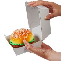 Boîte à hamburger personnalisée écologique avec boîte d'emballage en carton ondulé biodégradable