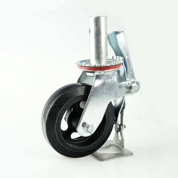 Ремонтина 8 дюймов катит рицинусы лесов твердого литого железа подшипника ролика стержня резиновые