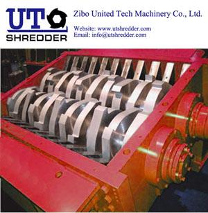 high efficiency, low noise, Shear Double Shaft Shredder D2840 - plastic, trye, wood, metal, e-waste, bottle, shredding