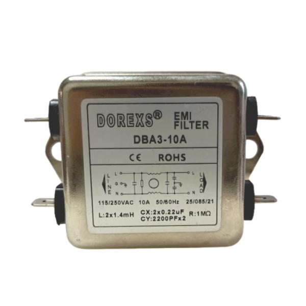 DBA3 Вставка фильтра EMI 220V 1A 3A 6A однофазный универсальный серийный фильтр питания