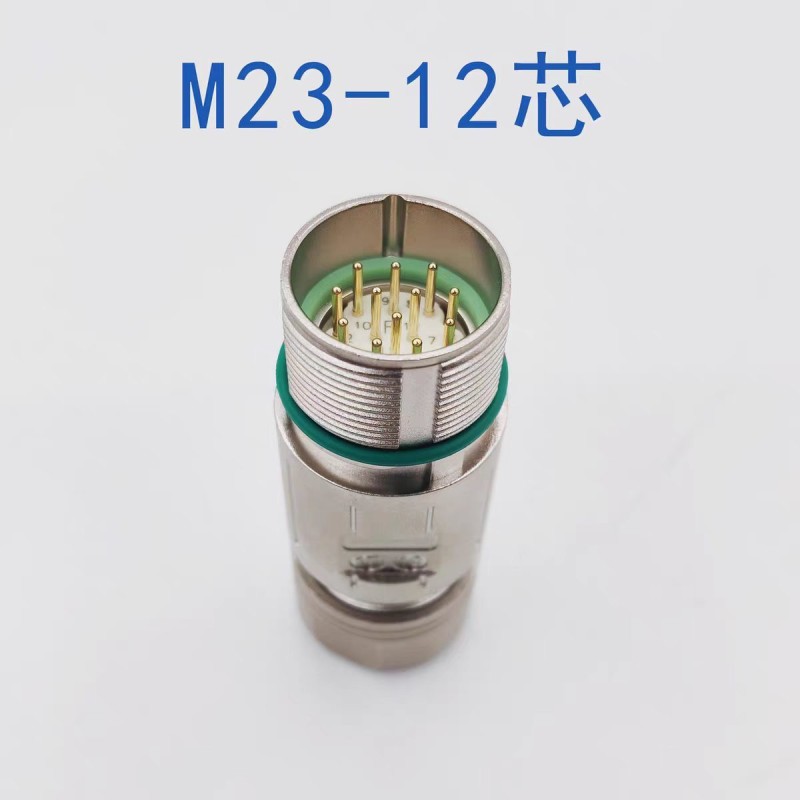 M23 Aviation Plug Servo Motor Connector with 12-Pin 17-Pin Configuration for Industrial Automation and 1000V Voltage Rating