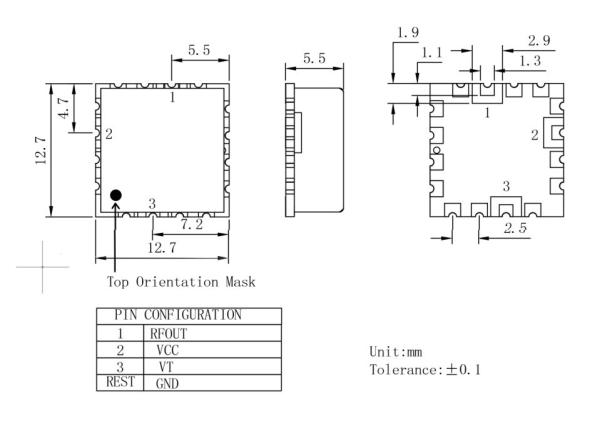 L'oscillateur à résonance coaxiale YSGM26652710B module de montage de surface IC haute tension d'intégration contrôlée pour la tension de réglage 0,5V-4,5V
