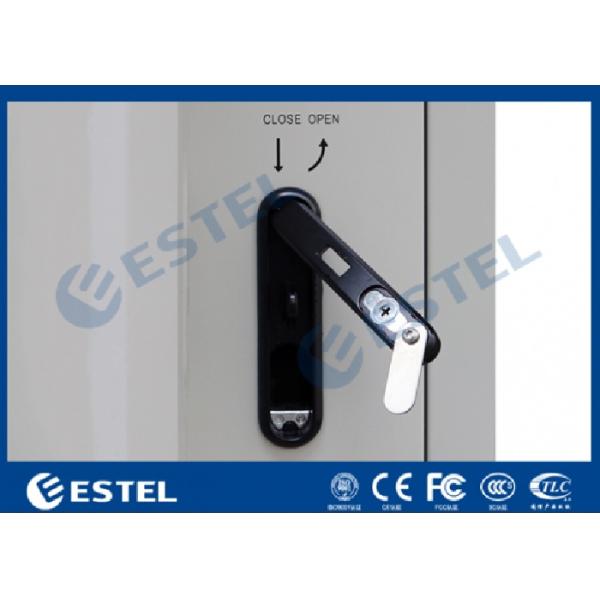 Single Wall Galvanized Steel Outdoor Communication Cabinets Grey Color RAL7035
