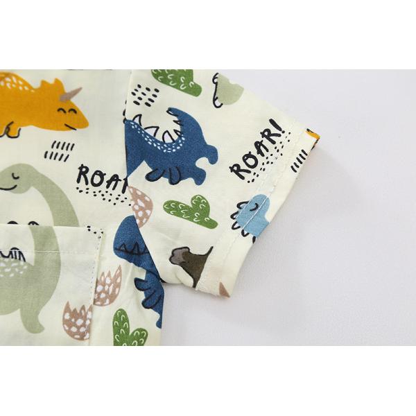 Cartoon Print Children'S Outfit Sets Short Sleeve Shirt Shorts Set