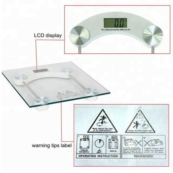 Цифровая шкала массы тела 180 кг OEM Степное стекло Ванная шкала