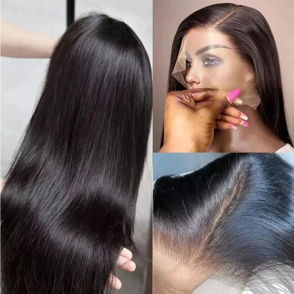 13x4HD Lace Front Wig Bone Straight Human Hair Wig PrePlucked