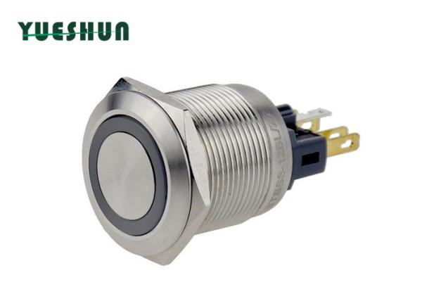 Anti Vandal Metal Momentary Push Button Switch 22mm Ring Symbol LED 5A 250V AC