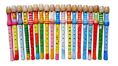 8 hole Cartoon wood recorder / toy flute/ Music Toy / Orff instruments / Promotion gift AG-PC1-1
