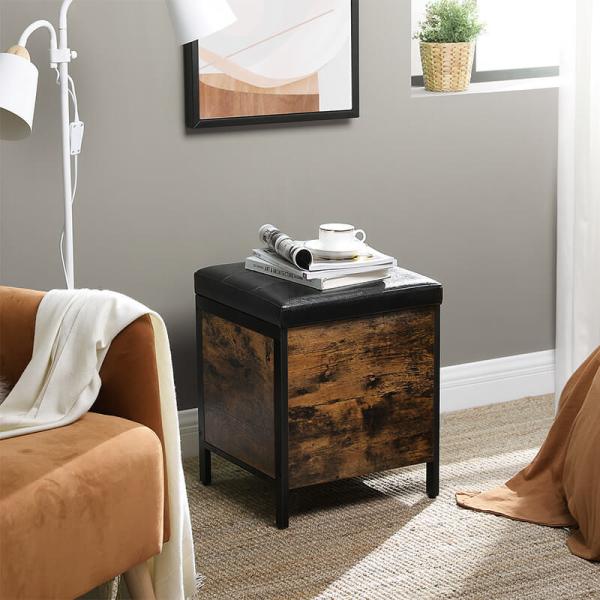 Small Shoe Bench for Sale, Shoe Storage Stool, Shoe Bench with Cushion, Industrial Shoe Bench, LSB50BX