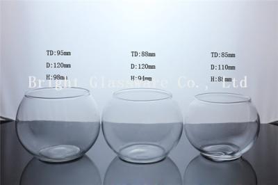 Custom round design glass fish tank wholesale, glass fish jar