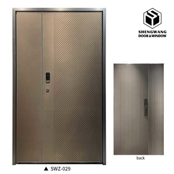 Environmental Protection Aluminum Swing Door Rust Proof 90MM Modern Swing Doors