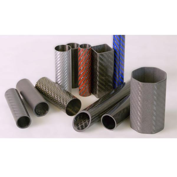 Roll Wrapped Oval Carbon Fiber Tube , Lightweight & Aerodynamic Composite Tubing
