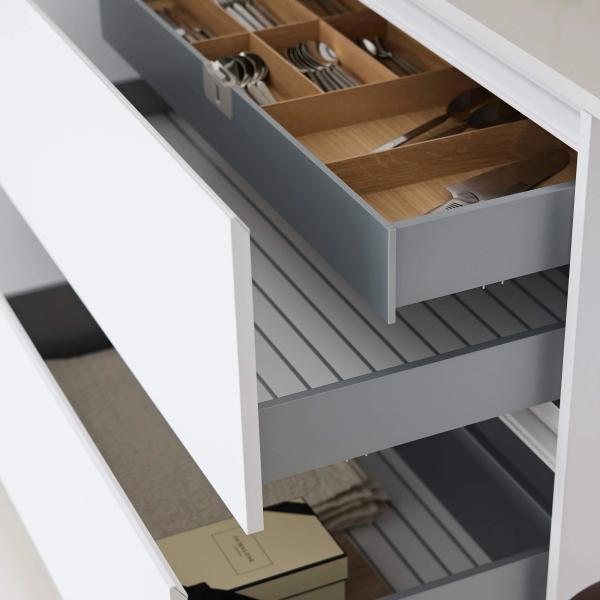 Wholesale Modern White L Shaped Melamine Kitchen New Design Kitchen Cabinets