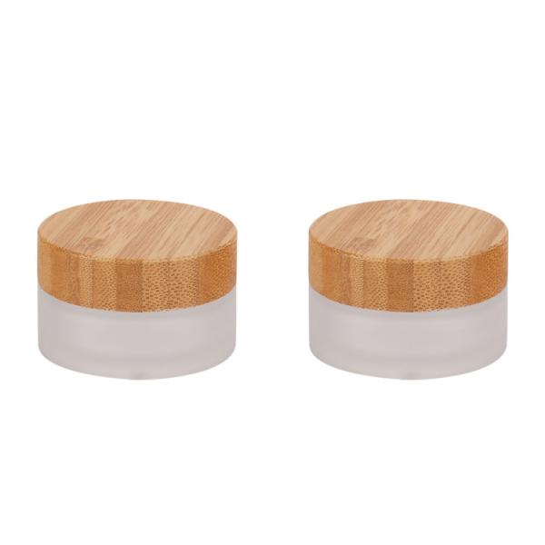 10ml 30ml 50ml 100ml 150ml 200ml 250ml Frosted Glass Cream Jar With Bamboo Lid