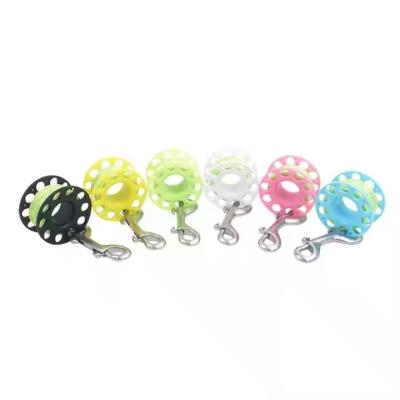 Portable 15M Plastic Scuba Diving Reel With 90MM Stainless Steel Bolt Snap