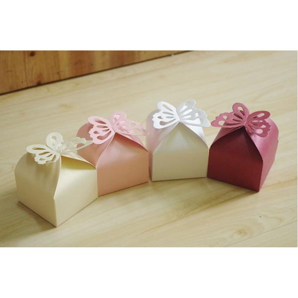 Luxury Embossed Pearlized Wedding Favour Gift Boxes  With Bow
