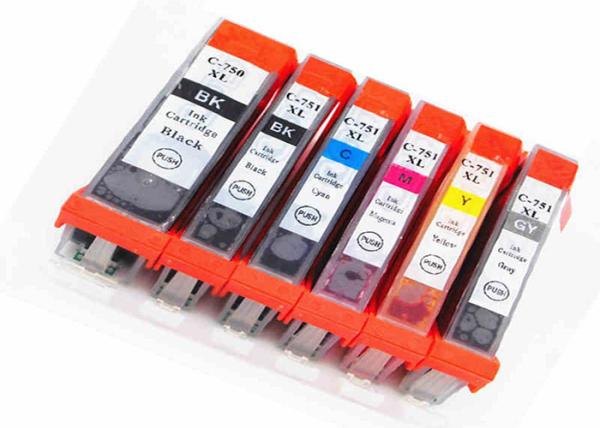Generic Canon MG5670 MG6470 Computer Ink Cartridge PGI - 750 CLI - 751 Refilling