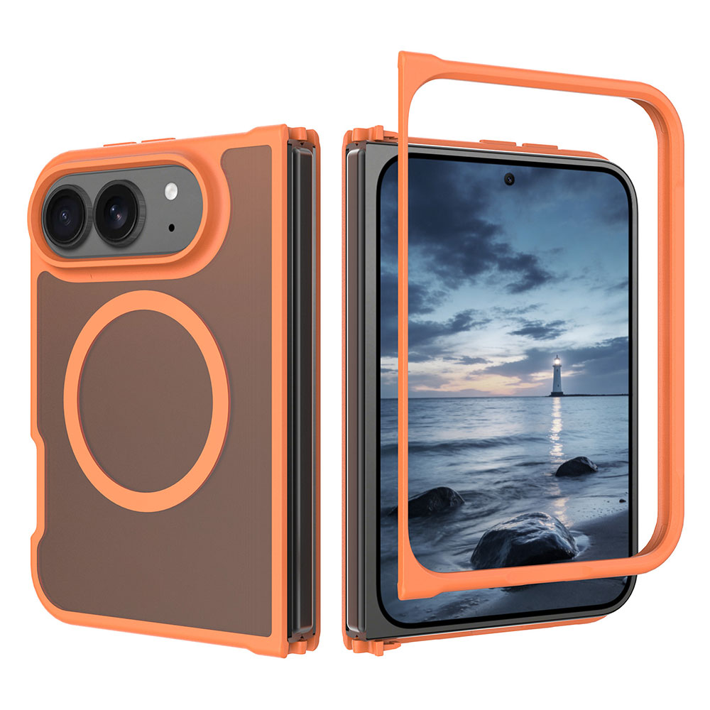 Laudtec Two-Piece TPU+PC Matte Anti-Shock Wireless Charge Magnetic Mobile Phone Back Shell for iPhone 18 Fold Custom Logo OEM