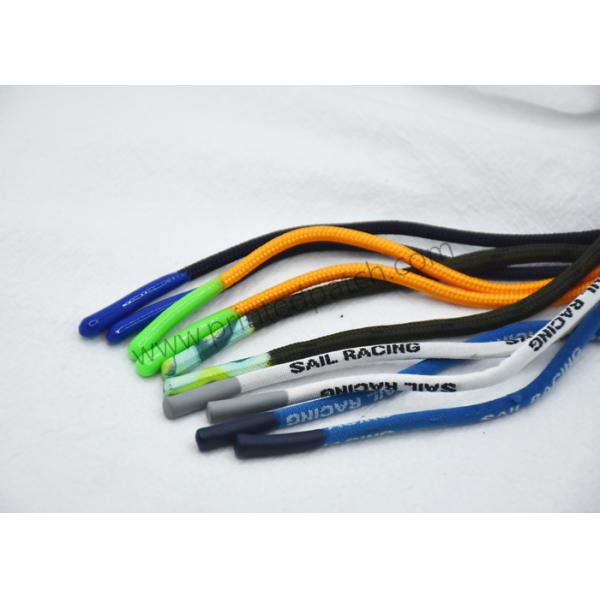 Шнур Drawstring полиэстера SGS 3mm 4mm 5mm с подсказками конца пули силикона