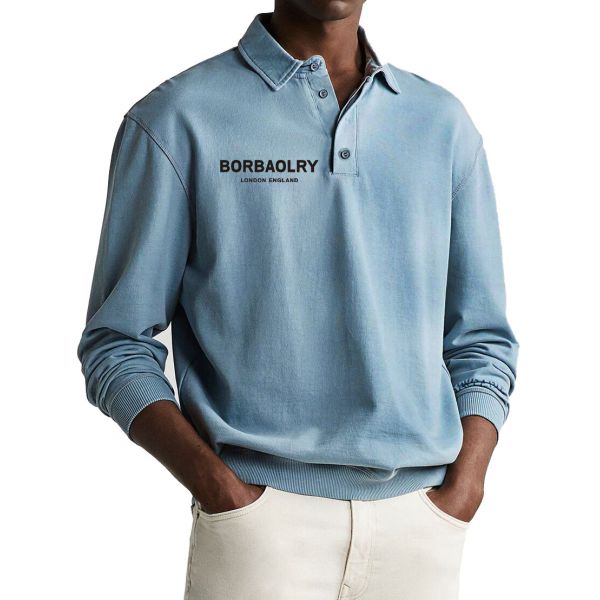 High Quality Cotton Custom Logo Solid Knit Casual Polo Shirt Wholesale Quick Dry Sports Men Long Sleeve Polo Shirts