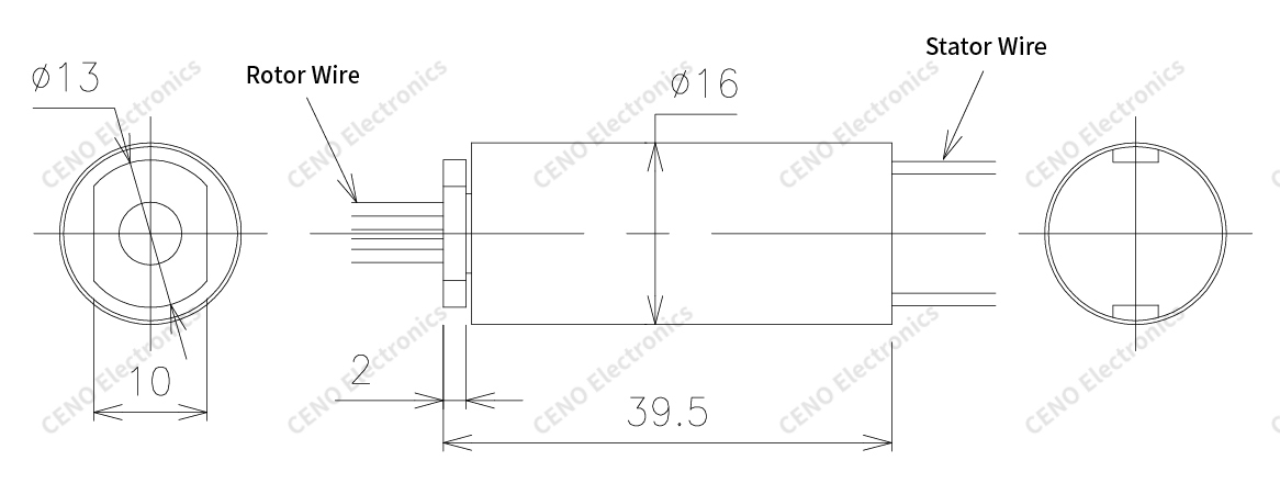 Miniature Capsule Slip Ring with Noble-Metal Contacts for 360° Rotation 