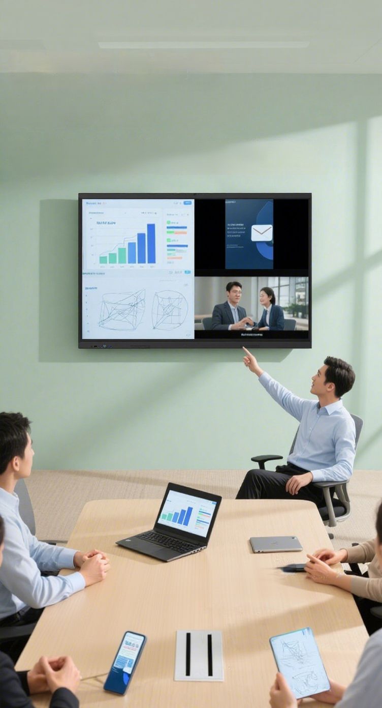 98 Inch Interactive Flat Panel with 4K UHD Resolution Android 9.0 and Built-in 2 X 10W Speakers for Enhanced Collaboration