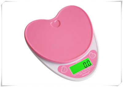 Heart Shape Kitchen Electronic Scales , Selectable Units Food Weighing Scales