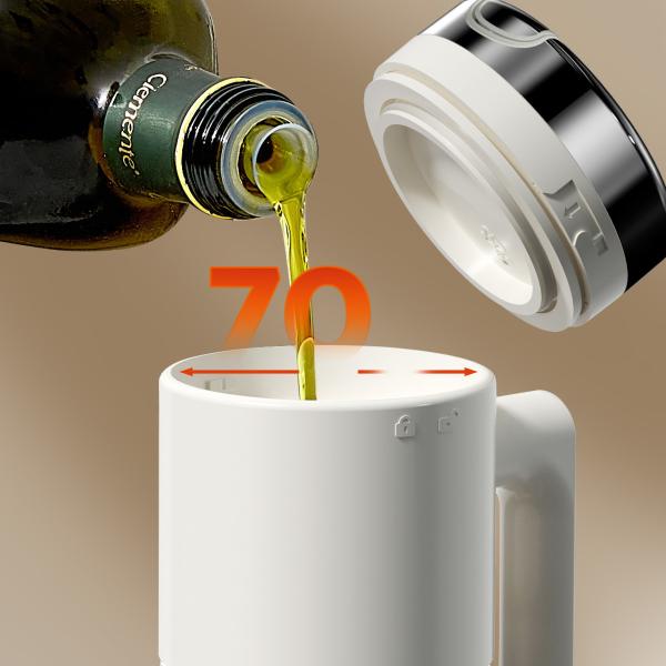 NEW 500 Ml/17oz Stainless Steel Lid Clear Vinegar And Olive Oil Bottle Dispenser Auto Flip Glass Oil Pot Container