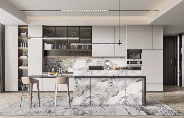 Modern Melamine Kitchen Cabinets For Kitchen Furniture