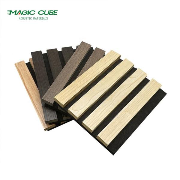 Nature Wood Oak White Color Sound Absorbing Akupanel Acoustic Wall Panel for Interior