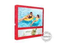 Caja de luz de la exhibición del LCD del soporte de la pared del color rojo 27 pulgadas para la publicidad del elevador