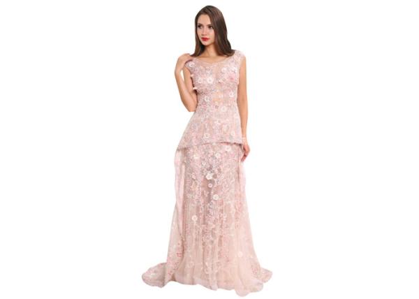 U - Neck Middle Eastern Formal Dresses , Custom Size Middle Eastern Style Dresses