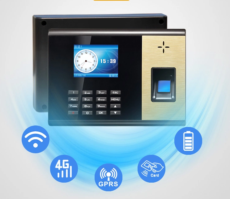 SIM-карта GPRS система посещаемости времени Thumbprint 2,8 дюймов
