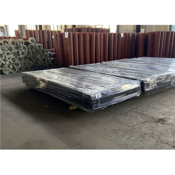 Black Expanded Metal Mesh Sheet For Wall Reinforcement 1.22*2.44m