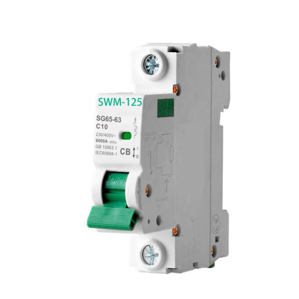 Professional Miniature Solar DC High Quality SWM-125 1p 2P 3P 4P Mini MCB 40A 50A 63A 80A 100A 125A  Circuit Breaker Solar