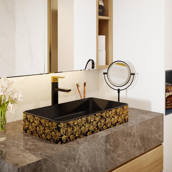 600*350*110mm Sanitary Ware Basin Rectangular Ceramic Bathroom Sinks