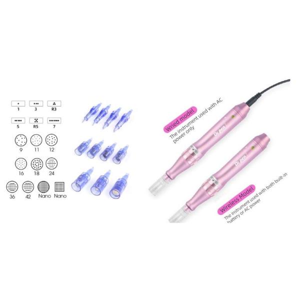 Связанная проволокой & беспроводная перезаряжаемые микро- ручка Дерма для обработки выпадения волос