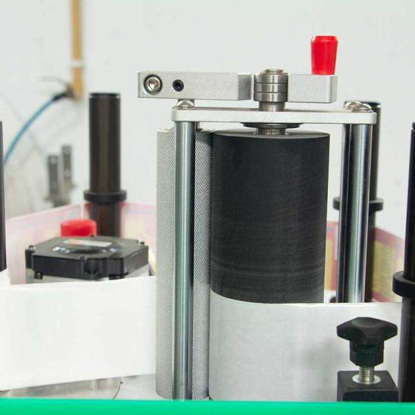 Máquina de rotulagem de frascos de pílulas totalmente automática de lado duplo