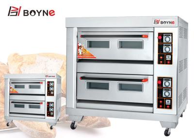 A plataforma comercial Oven Stainless Steel Double Deck do gás quatro bandejas pana o forno de cozimento