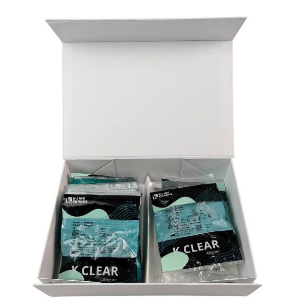 Custom Luxury Magnetic Dental Braces Kit Box with 350g Thickness Orthodontic Aligner Packaging Box
