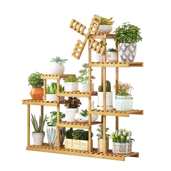 Decorative Outdoor Plant Shelf, Planter Stands for Indoor Plants, Large Shelving Unit Courtyard Flower Rack Pot Holder