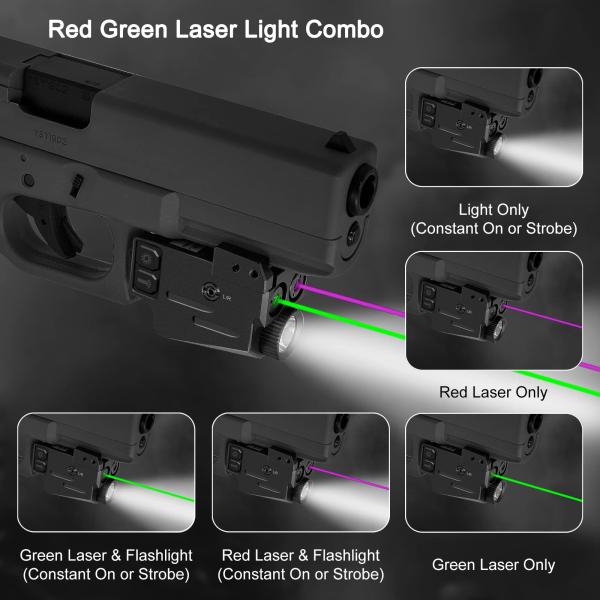 405nm / 520nm Purple / Green Laser Light Beam Picatinny Mount