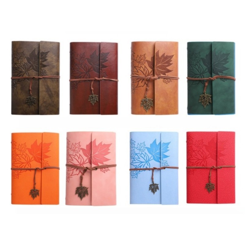 Custom Leather Journal Notebook With Pendant Strap Closure, Refillable Pages, A5/A6/A7 Sizes