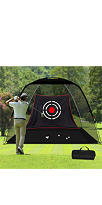 Golf Hitting Cage Practice Aid For Outdoor, Golf Practice Net, Hitting Aids Nets, Portable Golf Impact Nets Cages