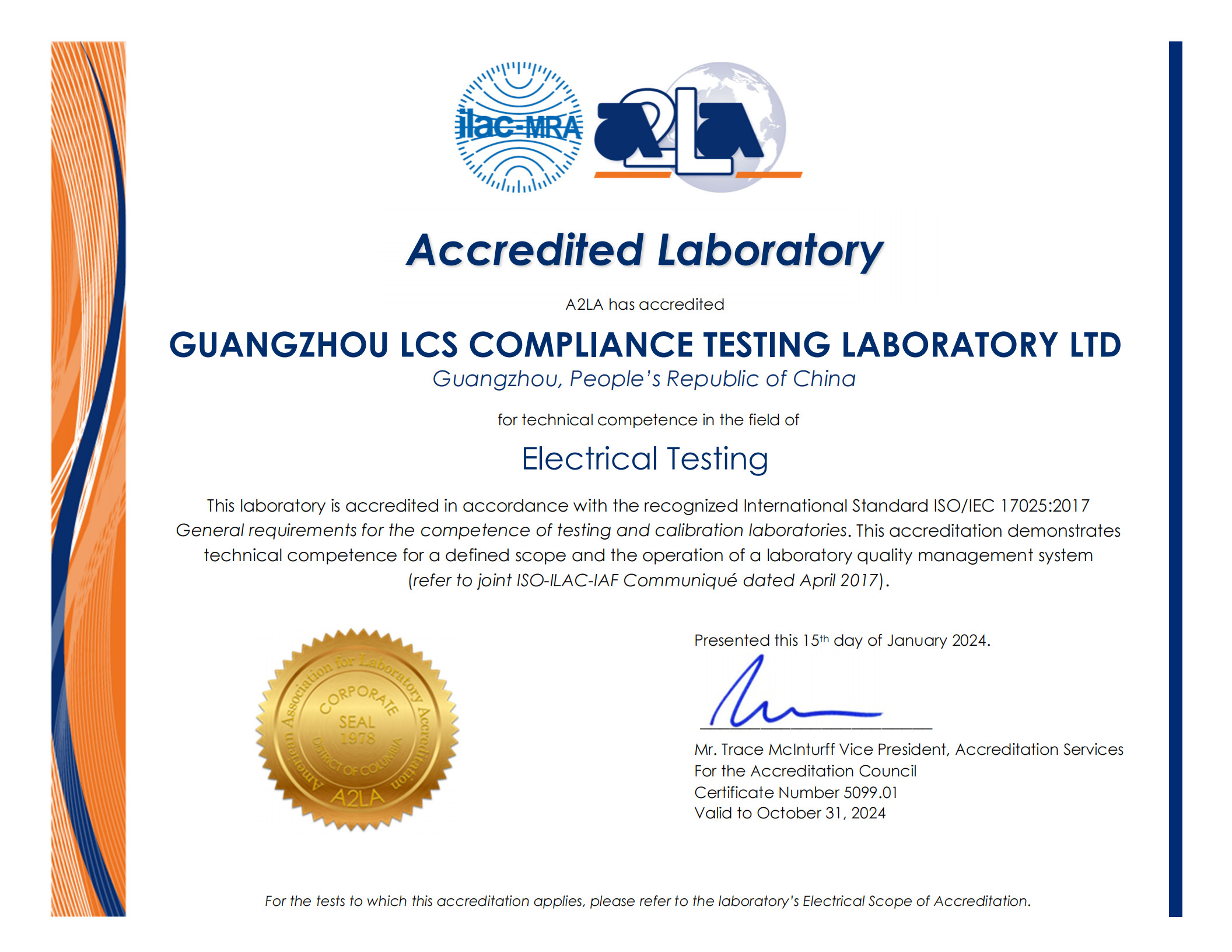 Shenzhen LCS Compliance Testing Laboratory Ltd. Сертификации
