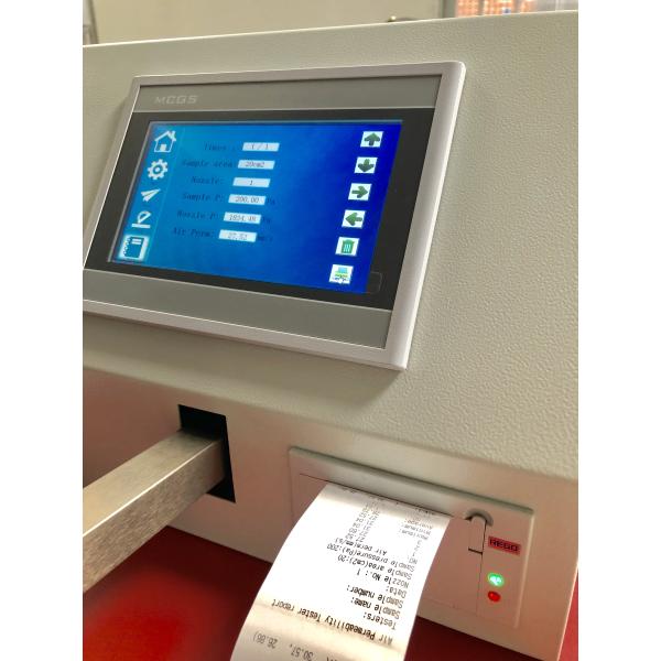 Полуавтоматная машина испытания проницаемости воздуха лицевого щитка гермошлема для ткани/ткани